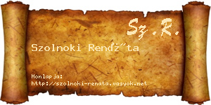 Szolnoki Renáta névjegykártya