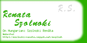 renata szolnoki business card
