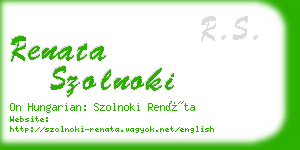 renata szolnoki business card